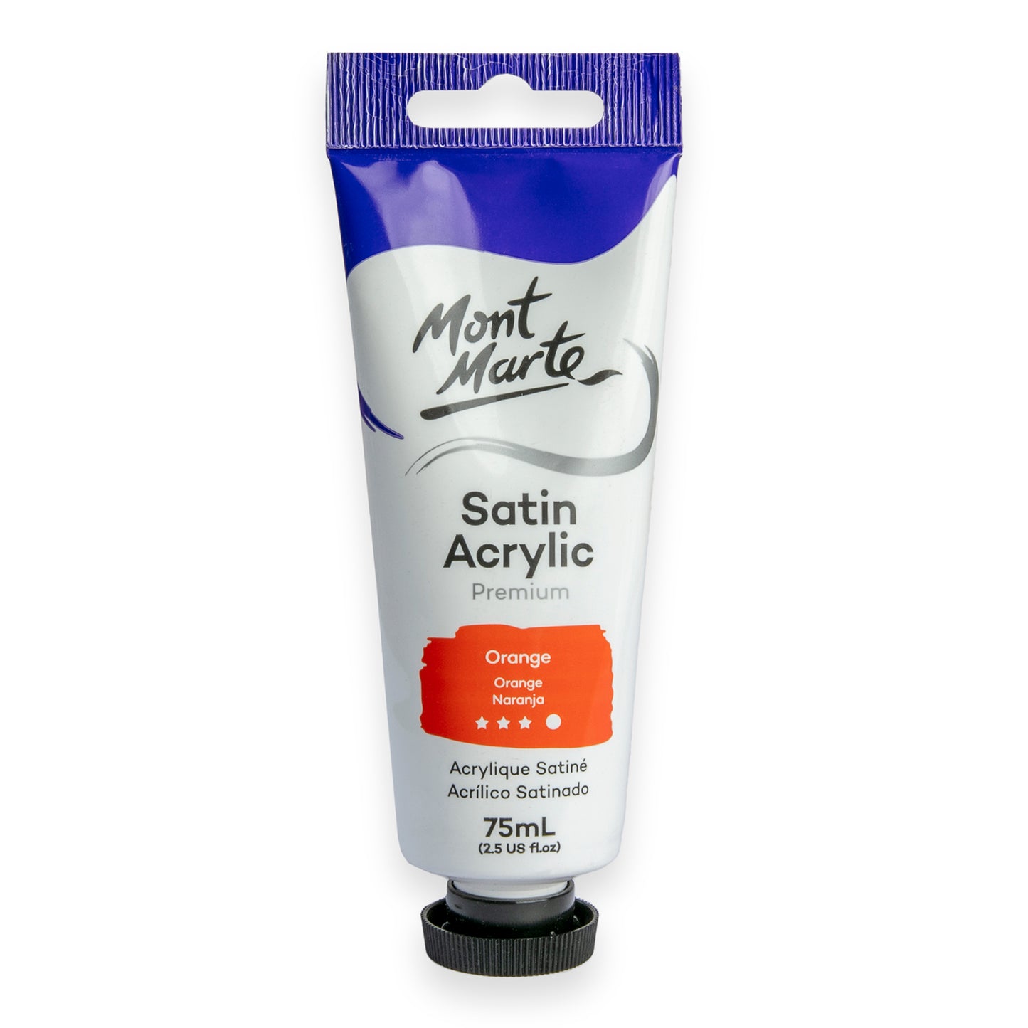 Satin Acrylic 75ml - Orange image 0
