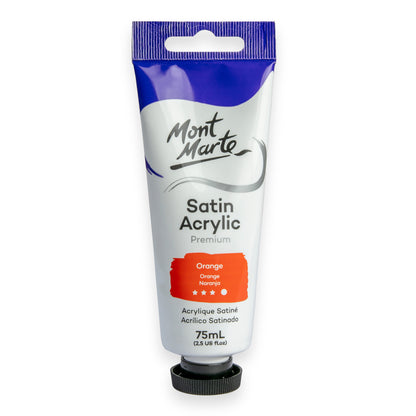 Satin Acrylic 75ml - Orange image 0