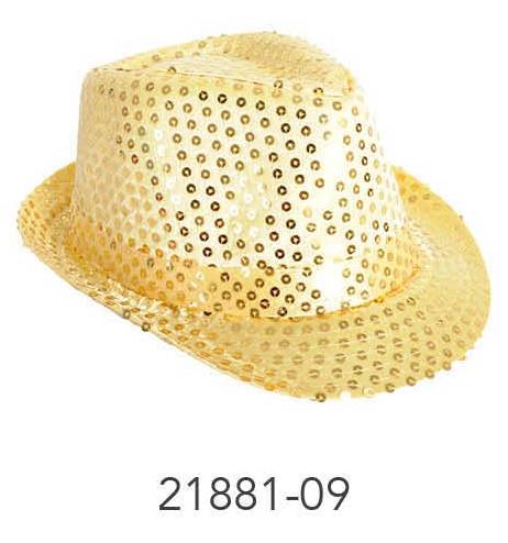 Sequin Trilby Hat (Yellow) image 0