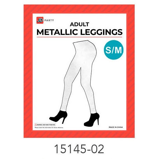 Adult Metallic Leggings (S/M) (White) image 0