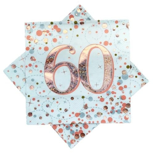 Sparkling Fizz Rose Gold Napkin 33cm #60 Pk16 image 0