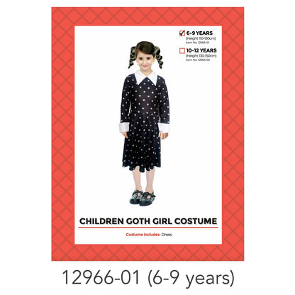 Children Wednesday printed dress costume 6-9 years image 0