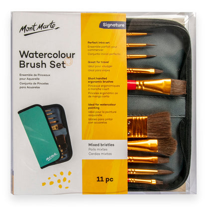 Brush Set in Wallet 11pc - Watercolour image 0