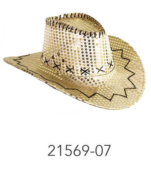 Sequin Cowboy Hat (Gold) image 0