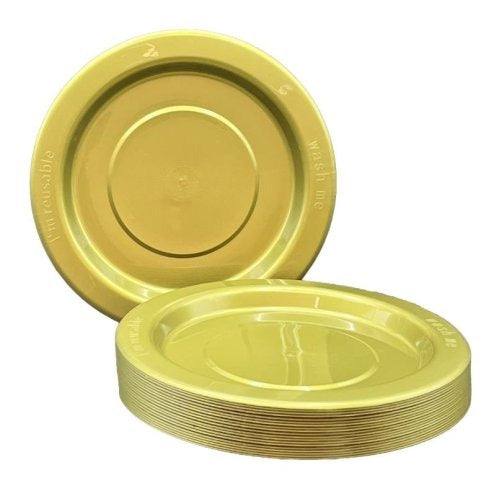 Gold Plastic Lunch Plates Pack 20 image 0