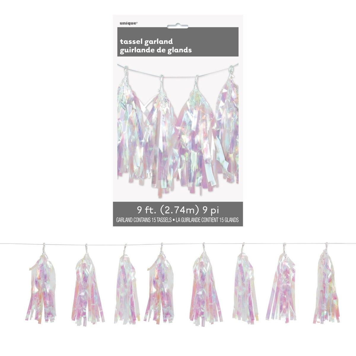 Iridescent Tassel Garland 9Ft