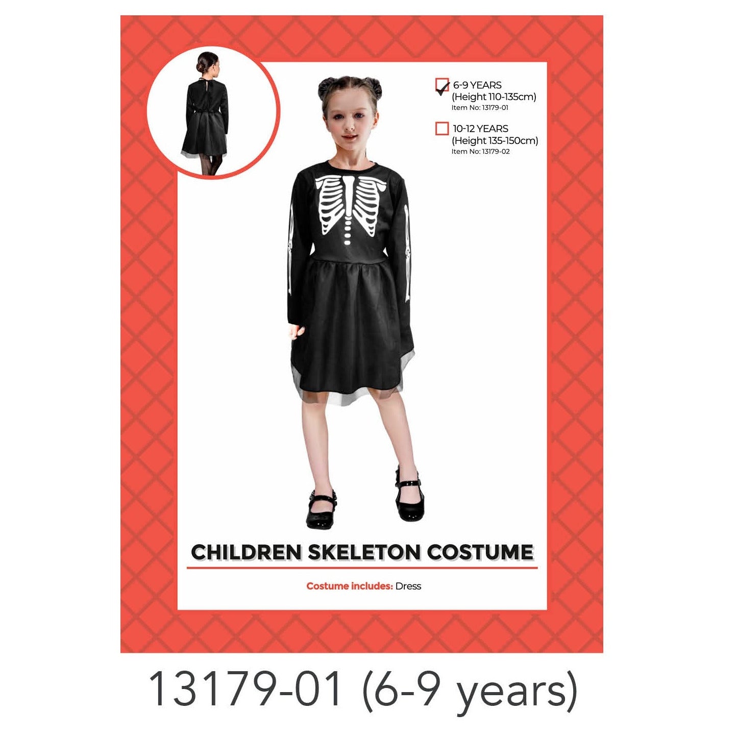 Children skeleton girl Costume (6-9 years) image 0