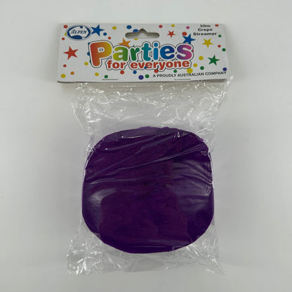 Paper Crepe Streamer 30m PURPLE image 0
