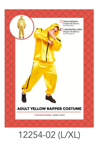 Adult Yellow Rapper Costume (L/XL) image 0