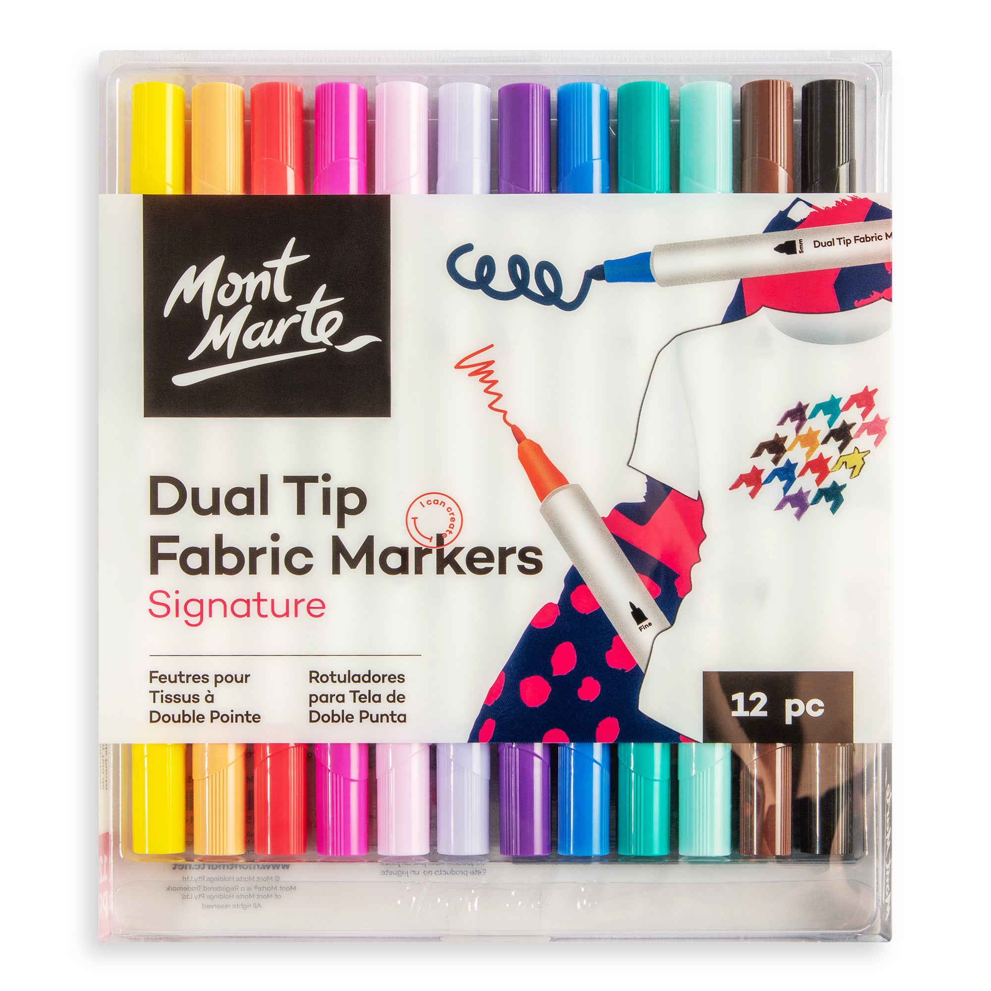 Dual Tip Fabric Markers 12pc image 0