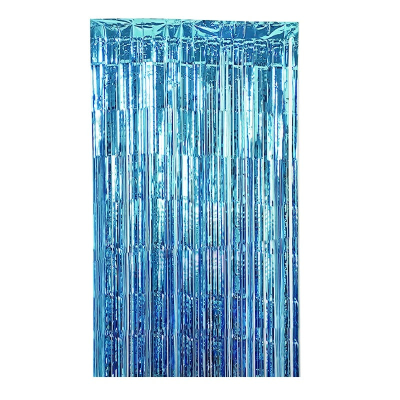 Baby Blue Foil Door Curtain 1m x 2m image 0