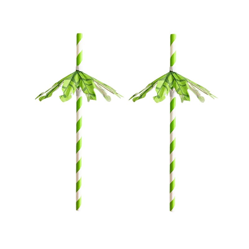 Coconut Tree Paper Straws 10pk image 0