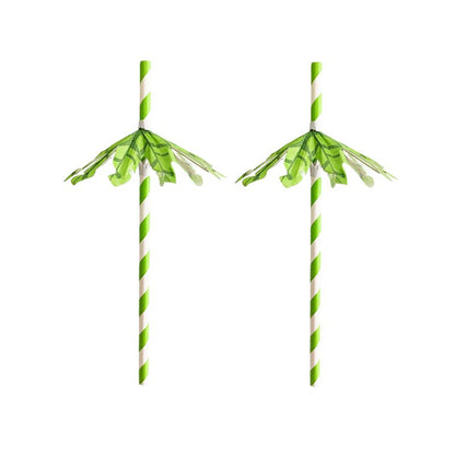 Coconut Tree Paper Straws 10pk image 0