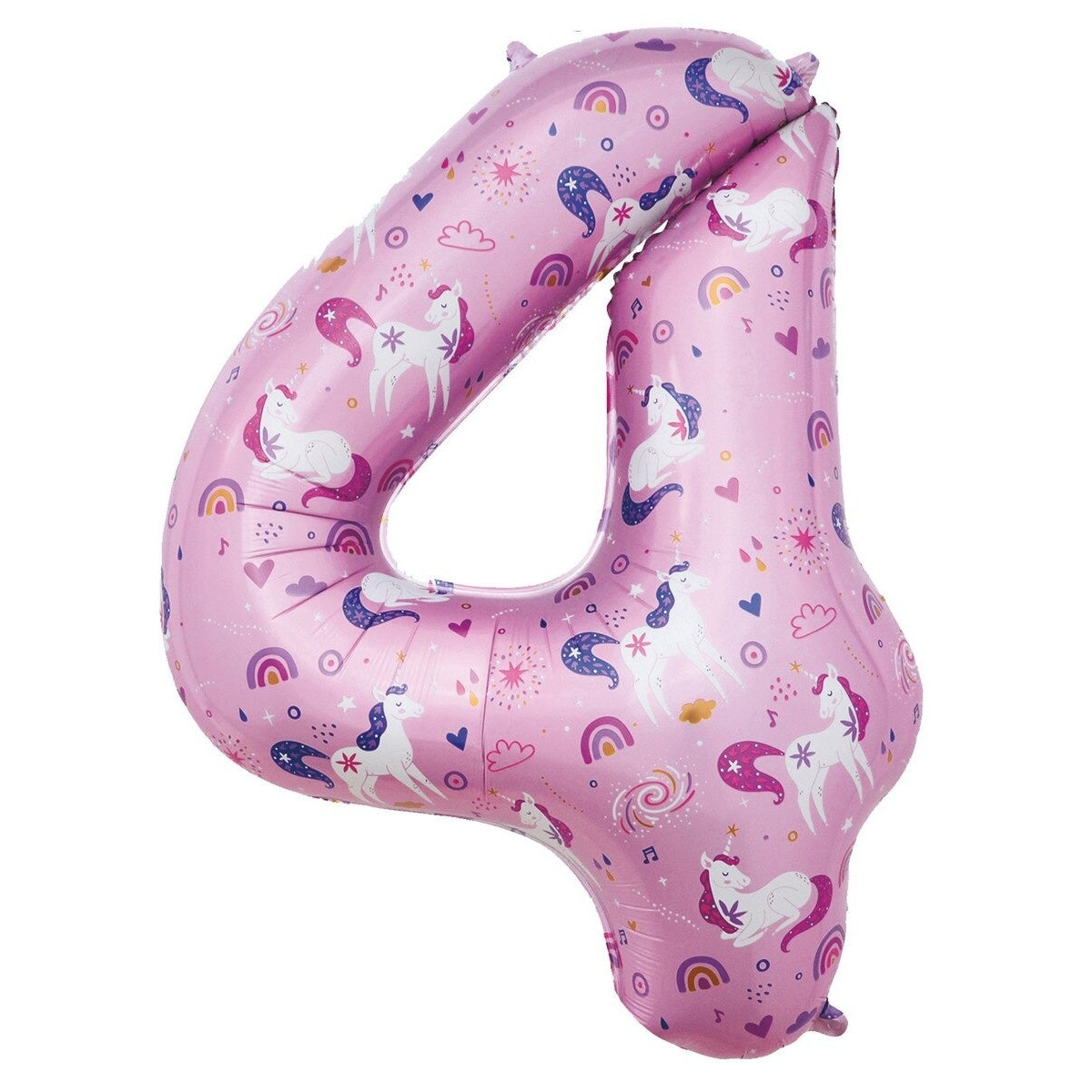 34" NUMERAL FOIL BALLOON - UNICORN #4