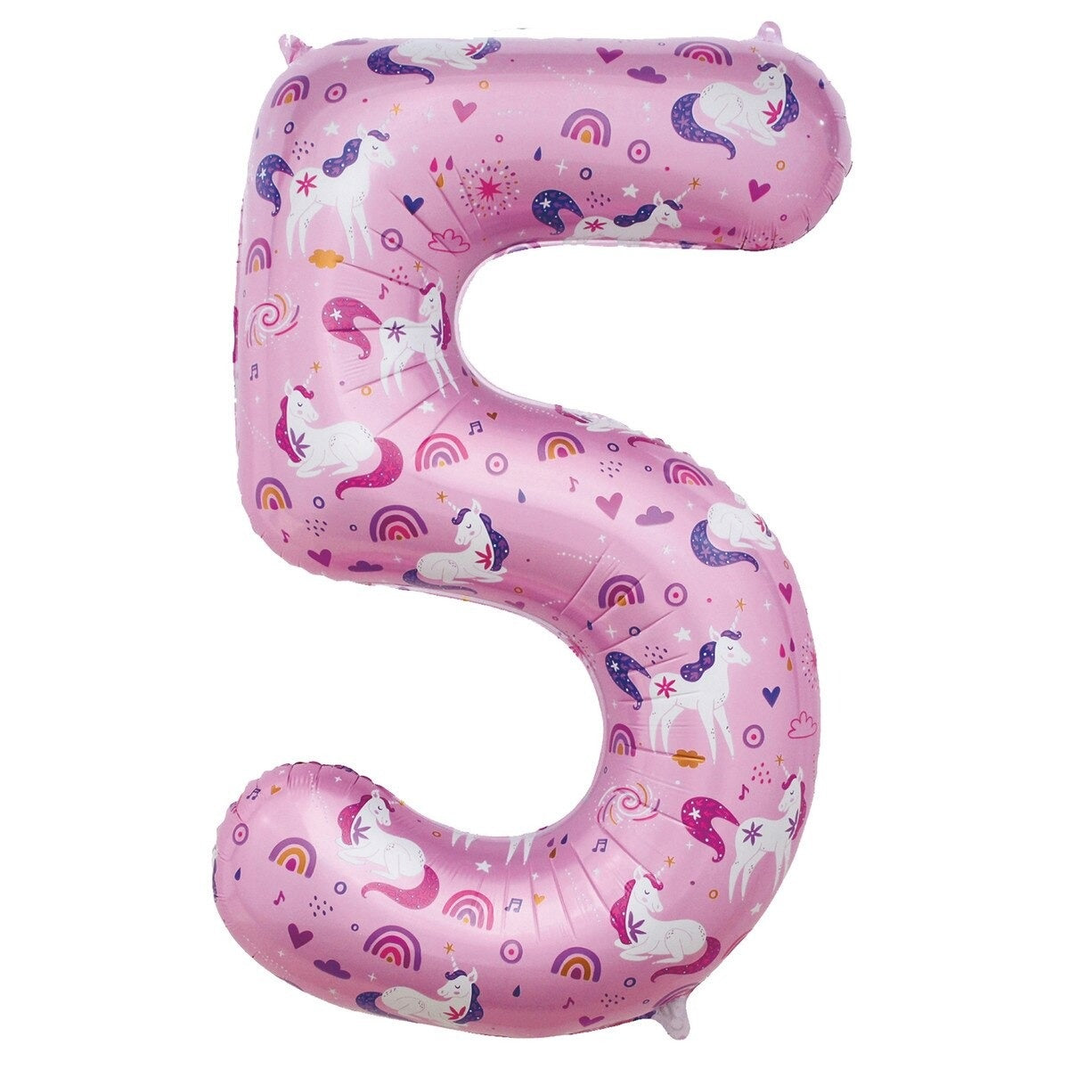 34" NUMERAL FOIL BALLOON - UNICORN #5