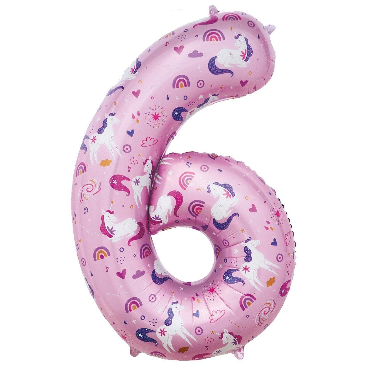 34" NUMERAL FOIL BALLOON - UNICORN #6