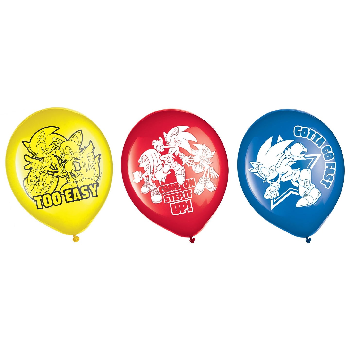 6 Sonic 30cm Latex Balloons image 0