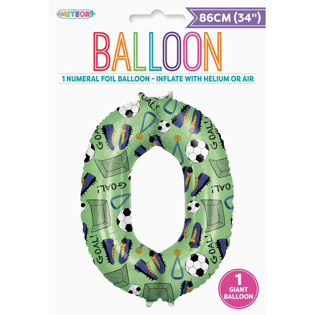 34" NUMERAL FOIL BALLOON - SOCCER #0