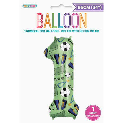 34" NUMERAL FOIL BALLOON - SOCCER #1