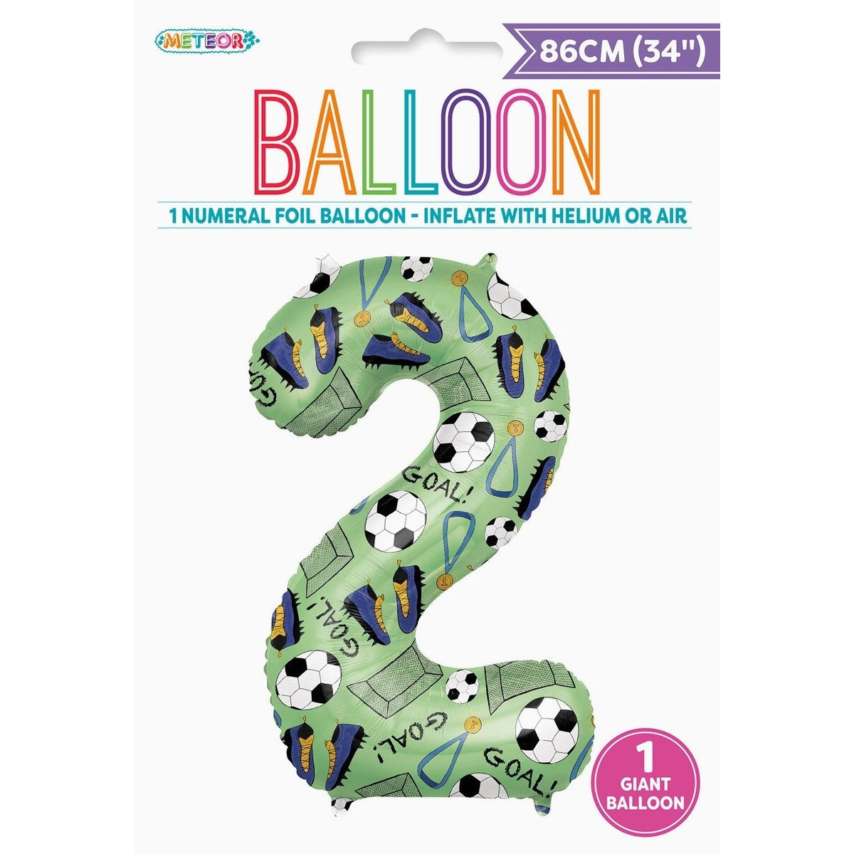 34" NUMERAL FOIL BALLOON - SOCCER #2