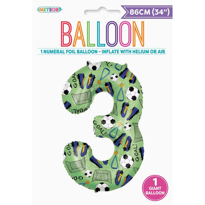 34" NUMERAL FOIL BALLOON - SOCCER #3