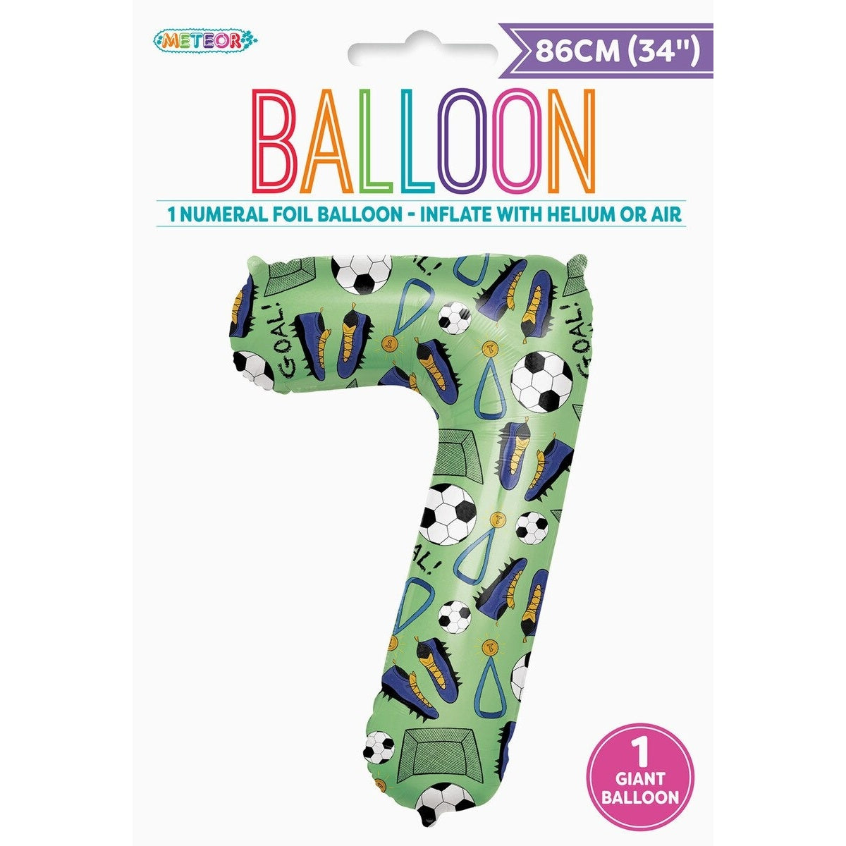 34" NUMERAL FOIL BALLOON - SOCCER #7