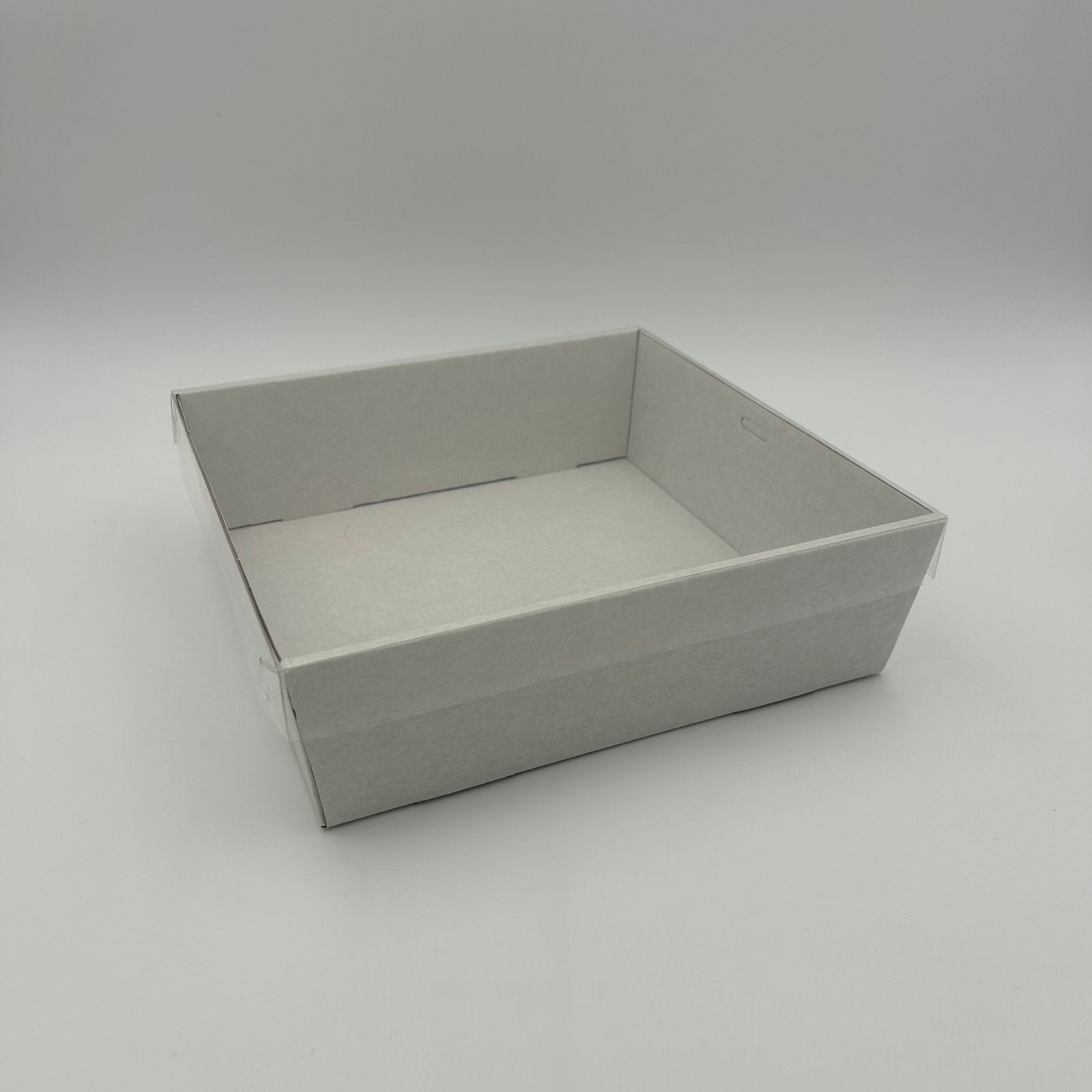3pk White Sq. Grazing Box + Lid Medium (25*25*8cm) image 0