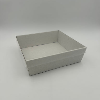 3pk White Sq. Grazing Box + Lid Medium (25*25*8cm) image 0