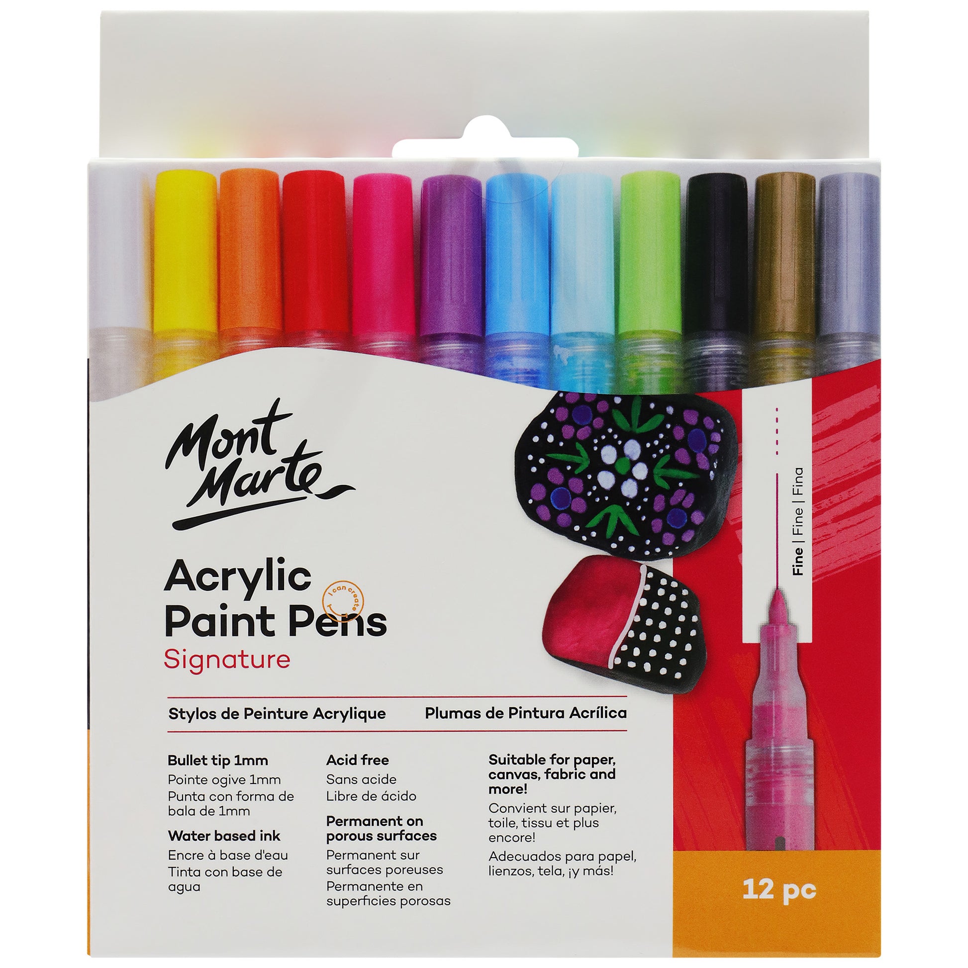 Acrylic Paint Pens Fine Tip 12pc image 0