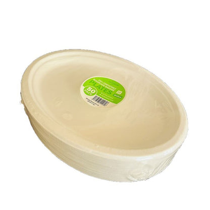 Sugarcane 26x20cm Oval Plate 50pk image 0