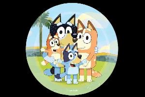 8 Bluey 17cm Round Paper Plates image 0