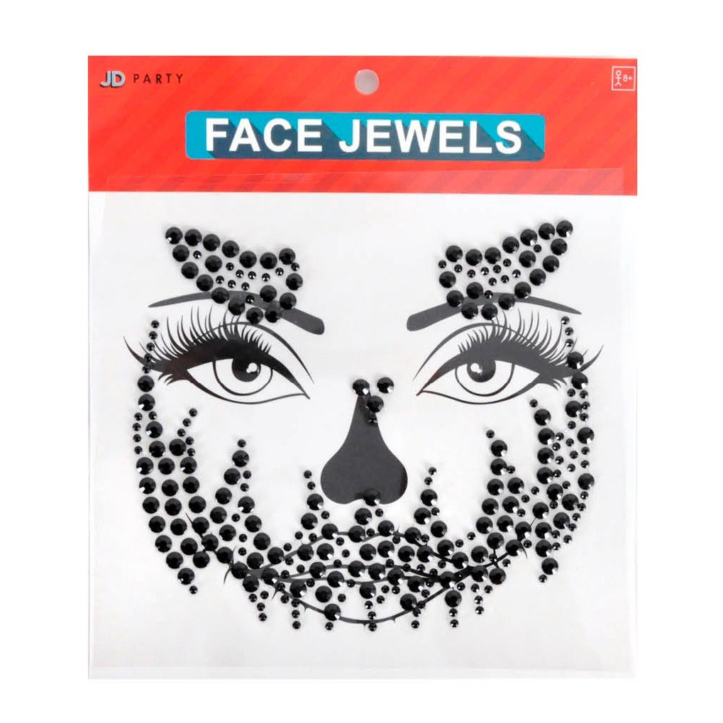 Halloween Face Jewels (Black) image 0