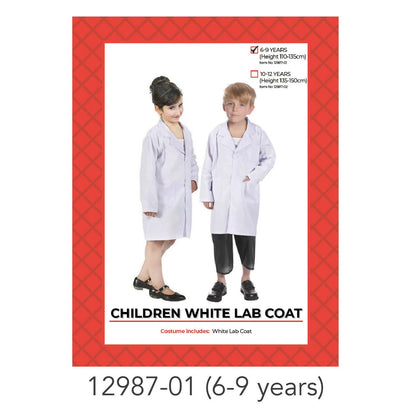 Children White Lab Coat Costume 6-9 years image 0