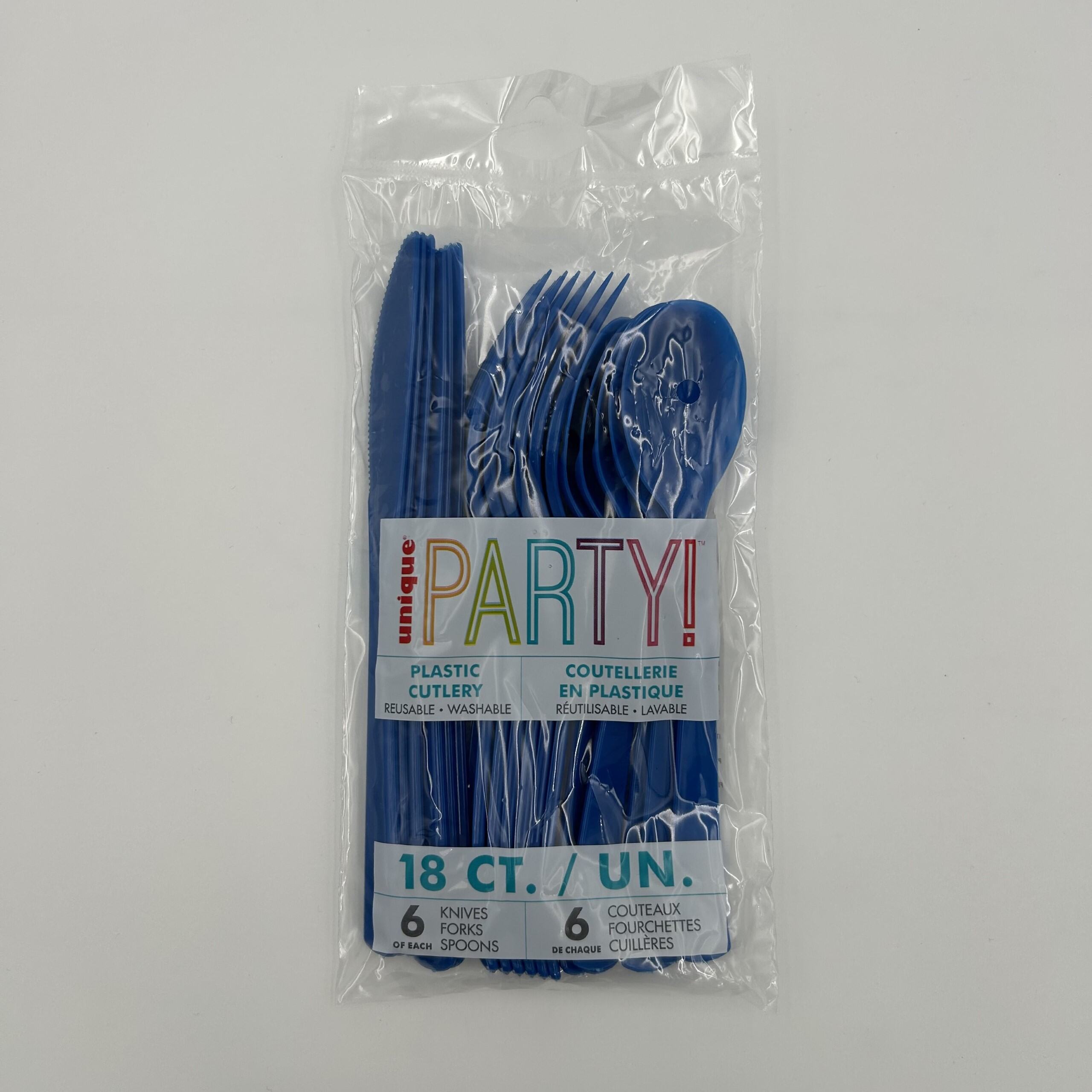 Royal Blue Plastic Assorted Cutlery Pack 18 image 0