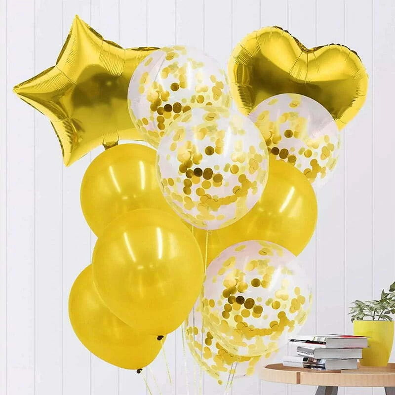 14 pc Balloon Set - Gold image 0
