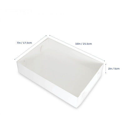 Biscuit Box with Clear Lid 10x7x2in (5 Pack) image 0