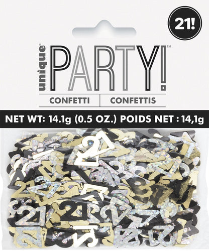 GLITZ BLACK CONFETTI .5oz - 21