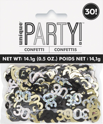 GLITZ BLACK 30 FL CONFETTI .5OZ
