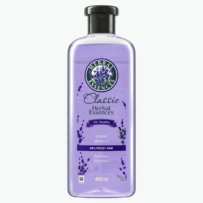 HERBAL ESSENCE 400mL SHAMPOO CLASSIC ANTI FRIZZ LAVENDER ALMOND OIL
