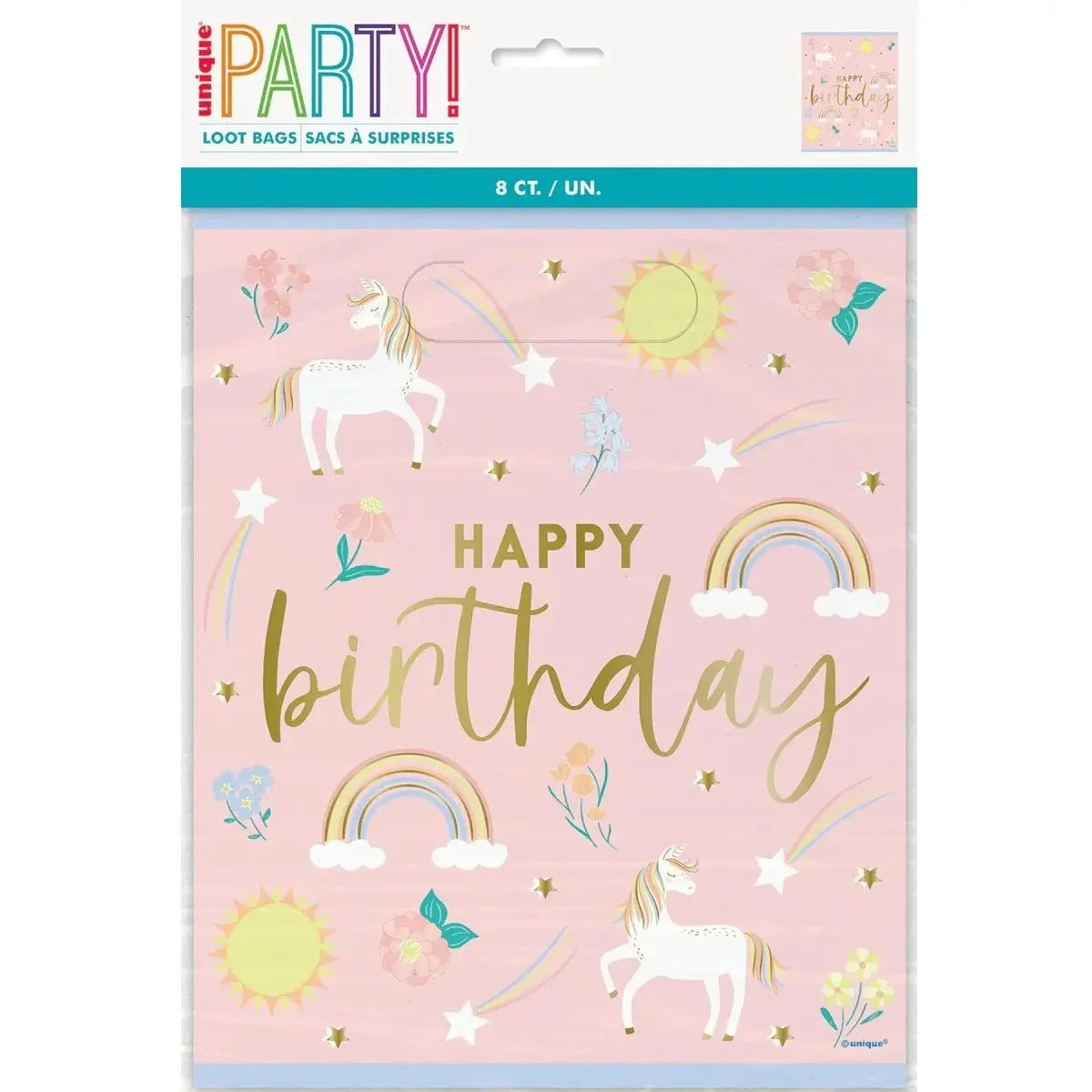 Dainty Unicorn Party Bags 8pk