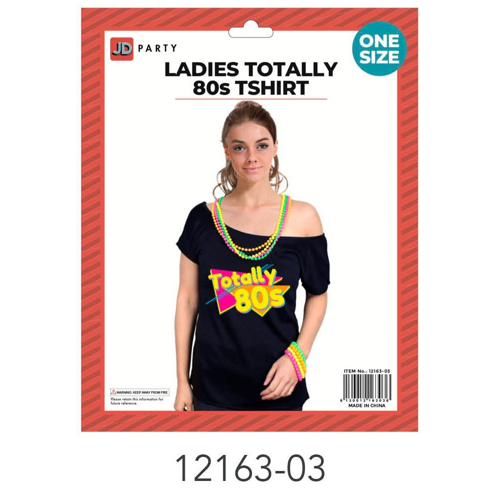 Adult 80s Girls Tshirt (Totally 80s) image 0