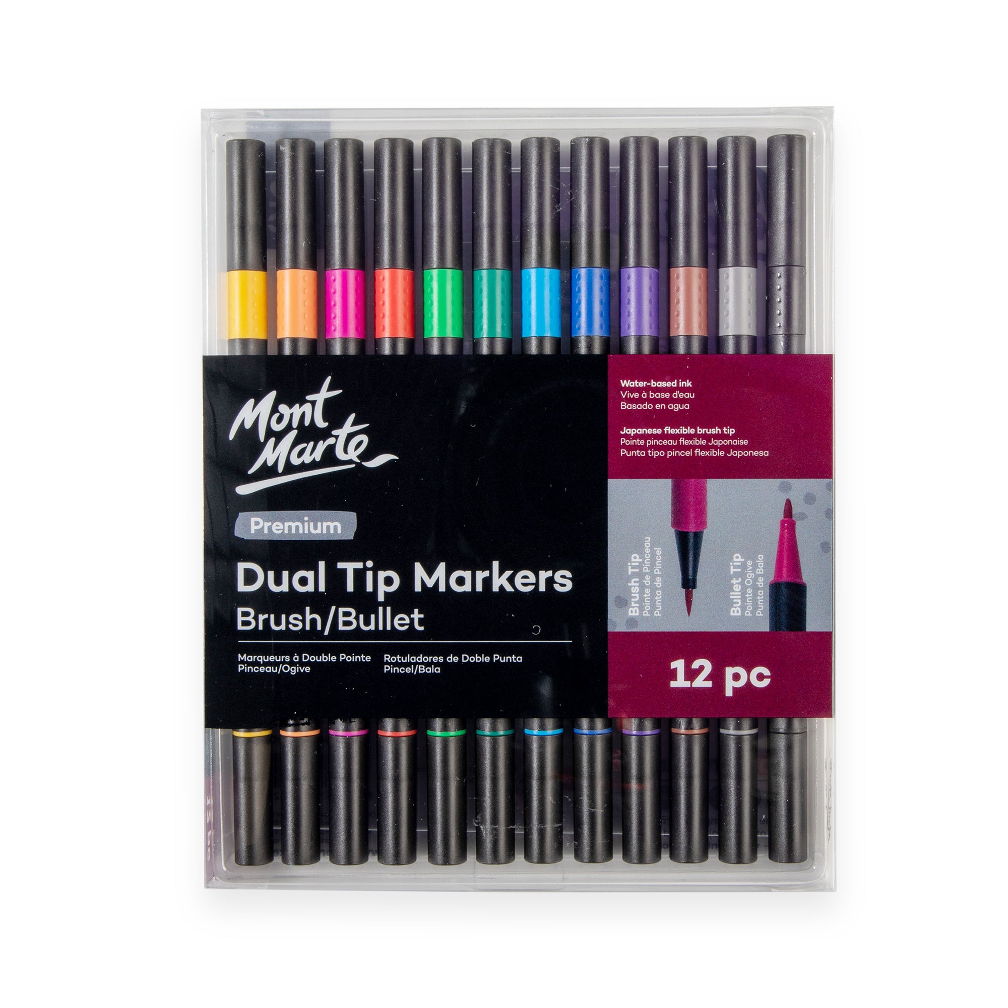 Dual Tip Markers Brush/Bullet 12pc image 0