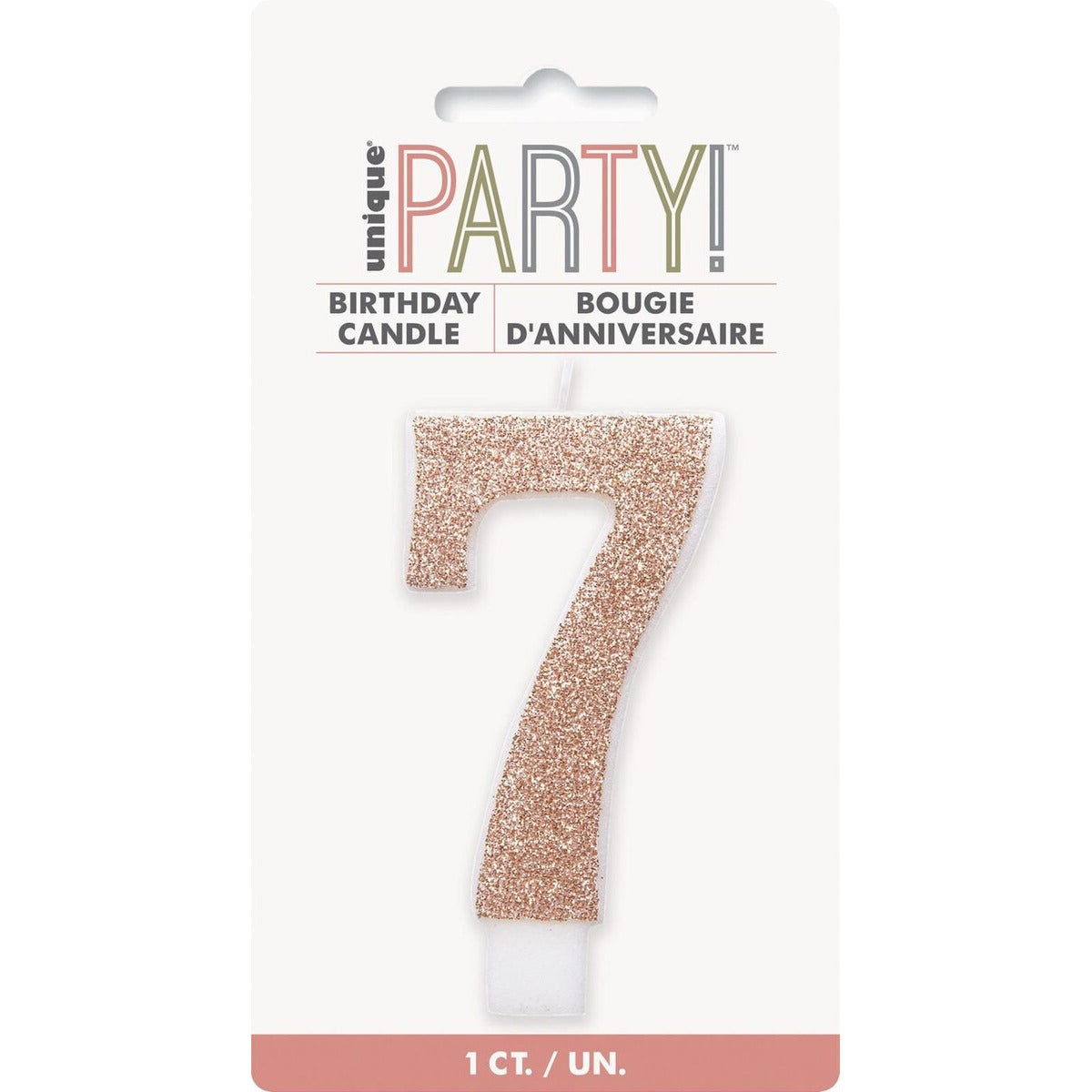 NUMERAL CANDLE 7 - ROSEGOLD image 0