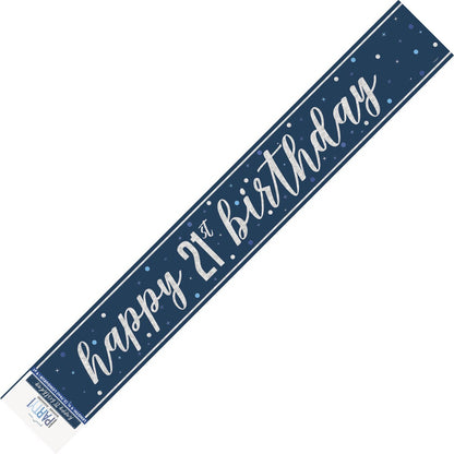 Glitz Blue Foil Banner 2.74m (9') - 21