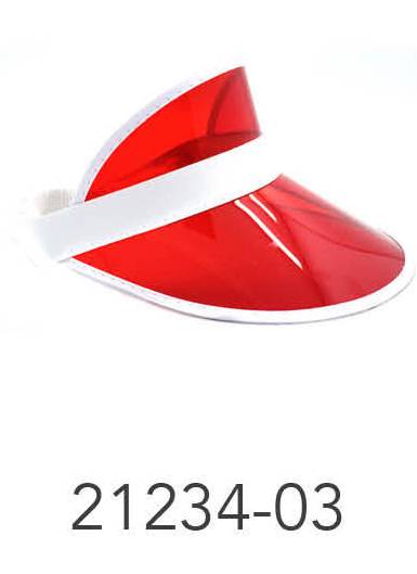 Perspex Visor White Rim - Red image 0