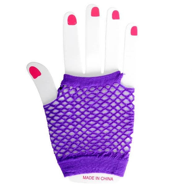 Fishnet Glove (Short) (Purple) image 0