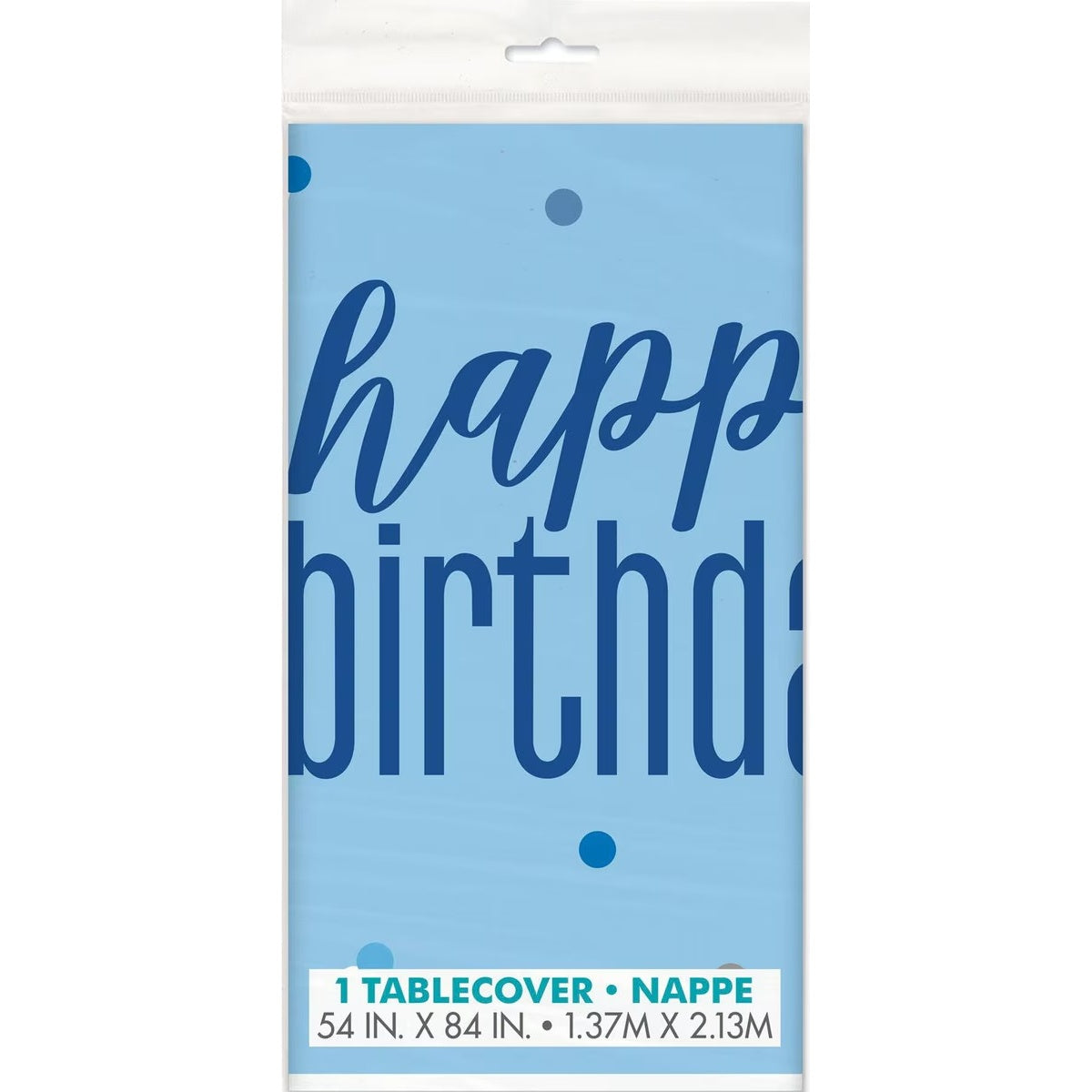 Blue Happy Birthday Tablecover