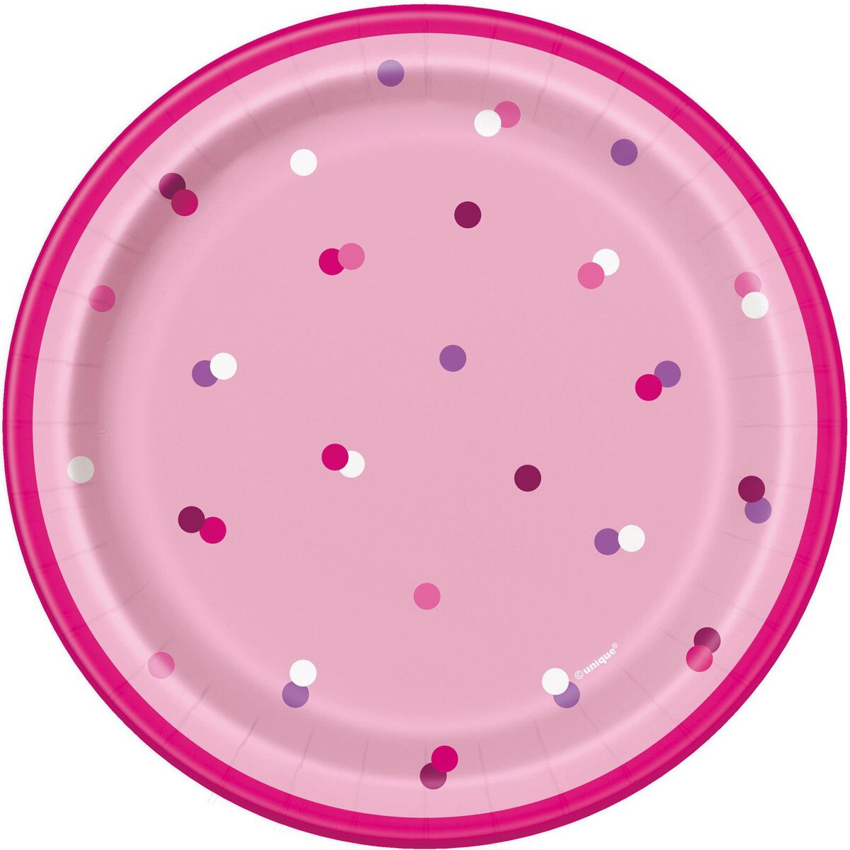 PINK H/B'DAY 8 x 7" PLATES - PF