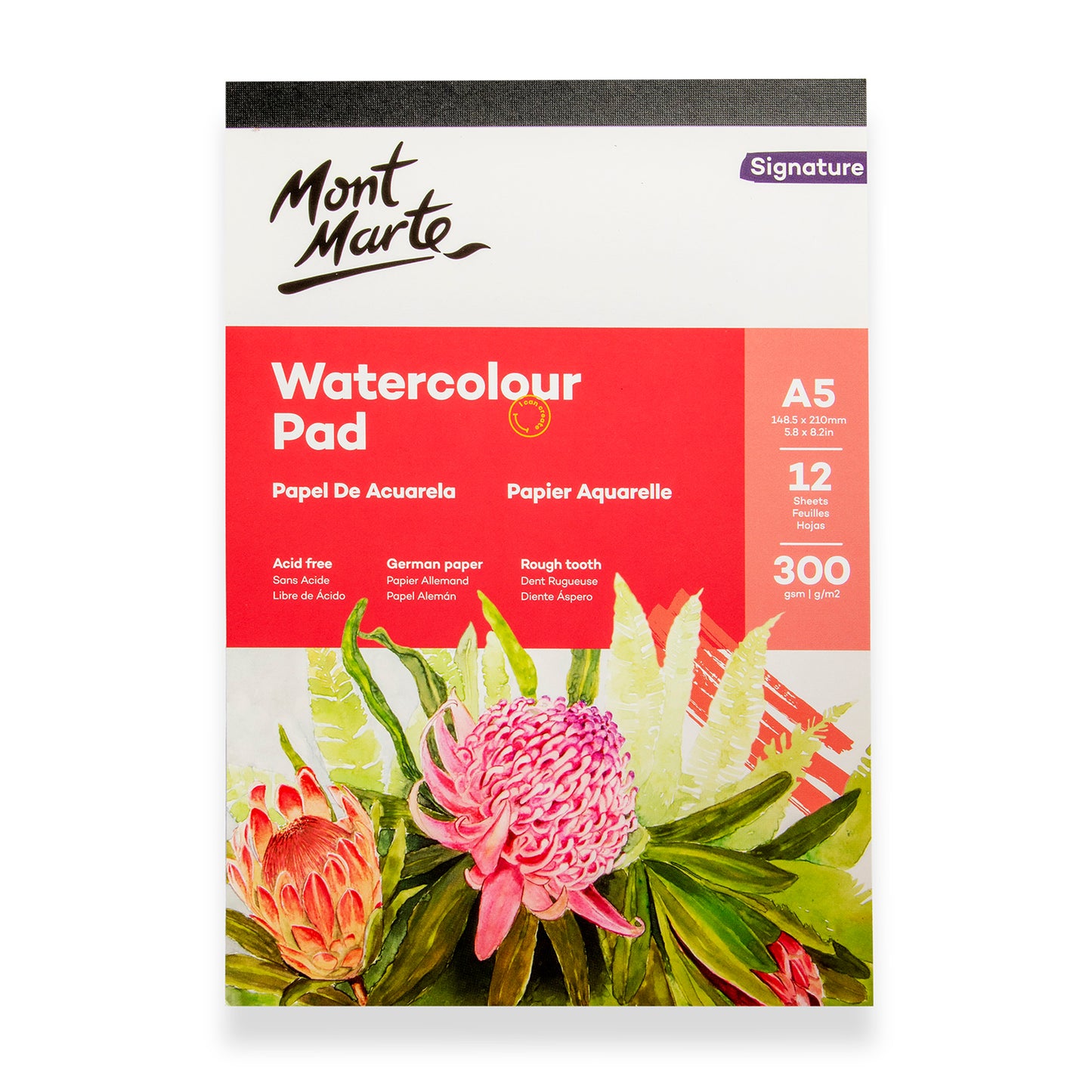 Watercolour Pad German Paper A5 300gsm 12 Shts image 0