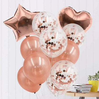 14 pc Balloon Set - Rose Gold image 0